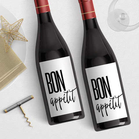 Bon Appétit Wine Label Download