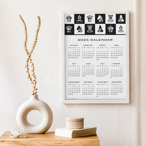 Chess Piece 2025 Wall Calendar Download