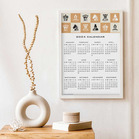 Chess Piece 2024 Wall Calendar Download