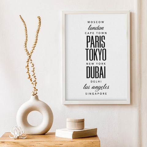 Cities Around the World Wall Art Download