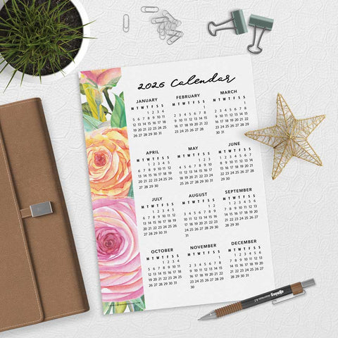 Wild Rose (Side) 2026 Calendar Download