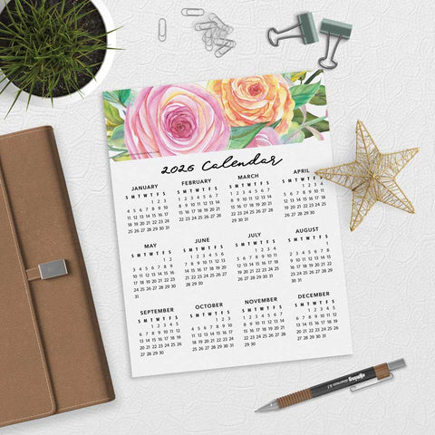 Wild Rose (Top) 2026 Calendar Download