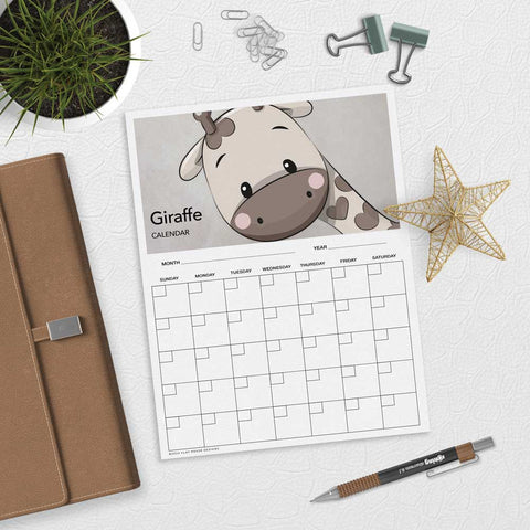 Giraffe Calendar Download
