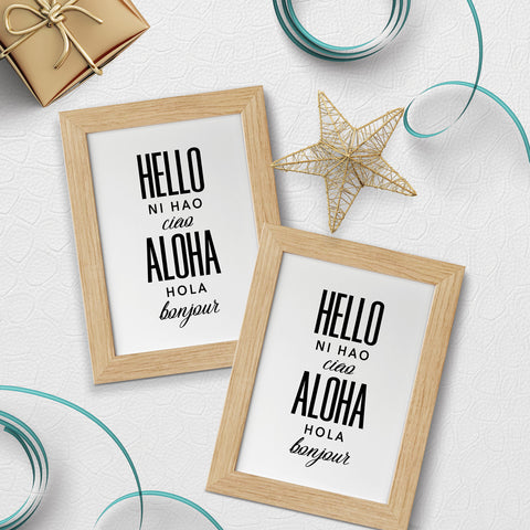 Hello Greetings Bag Stuffer, 5x7 Wall Art and Postcard Download