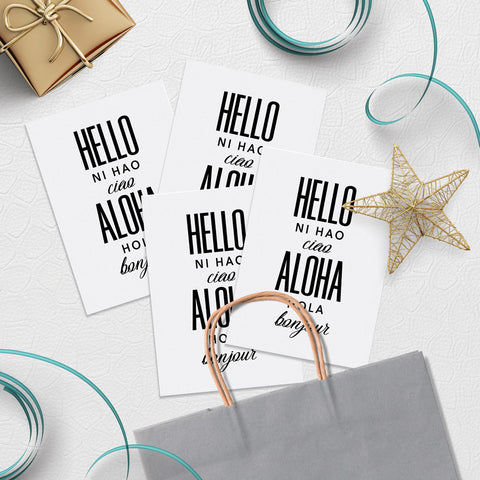 Hello Greetings Bag Stuffer, 5x7 Wall Art and Postcard Download
