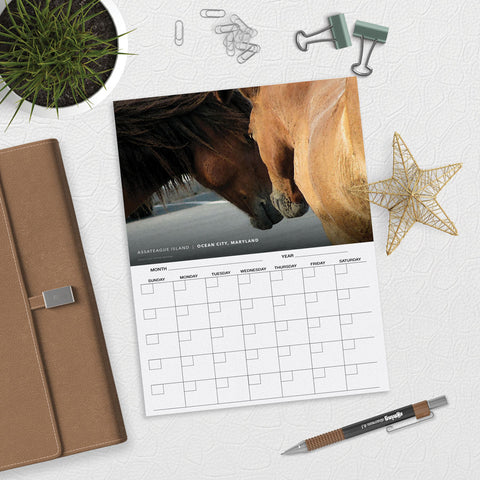 Horses at the Stable Calendar Download