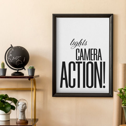 Lights Camera Action! Wall Art Download