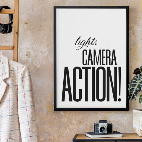 Lights Camera Action! Wall Art Download