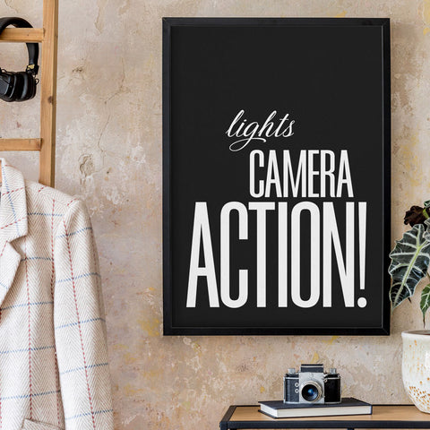Lights Camera Action! Wall Art Download
