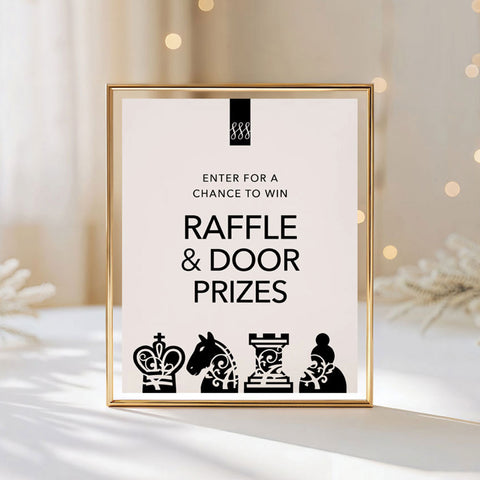 Game Night Raffle & Door Prizes Sign Download