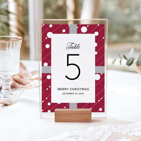 Christmas Holiday Table Numbers 1 to 20 Download