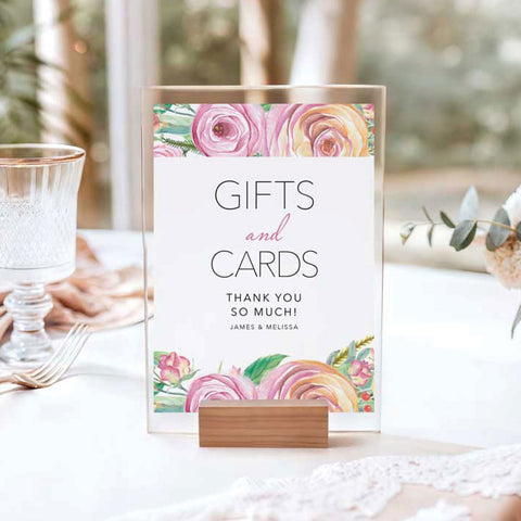Sweet Rose Floral Gifts & Cards Sign Download