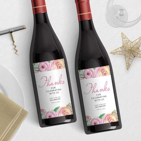 Sweet Rose Thanks so much for Celebrating with us Wine Label Download