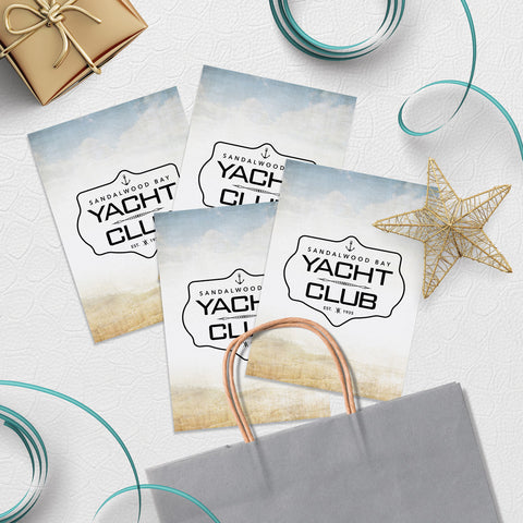 Yacht Club Bag Stuffer, 5x7 Wall Art and Postcard Download