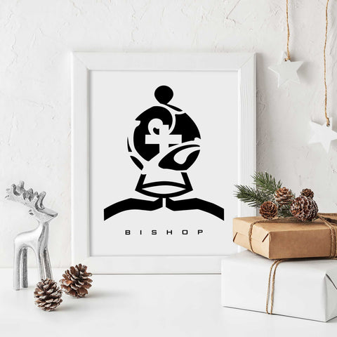 Bishop Chess Piece Wall Art Download