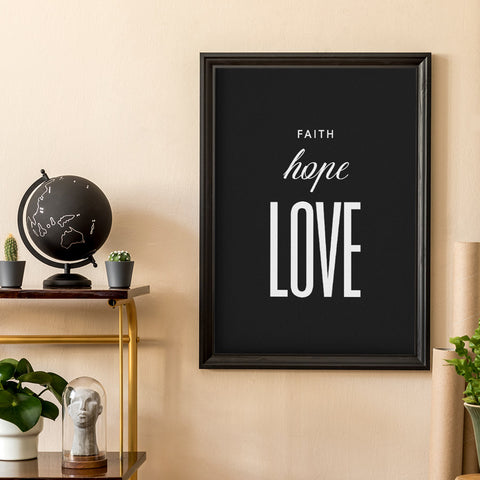 Faith Hope Love Wall Art Download