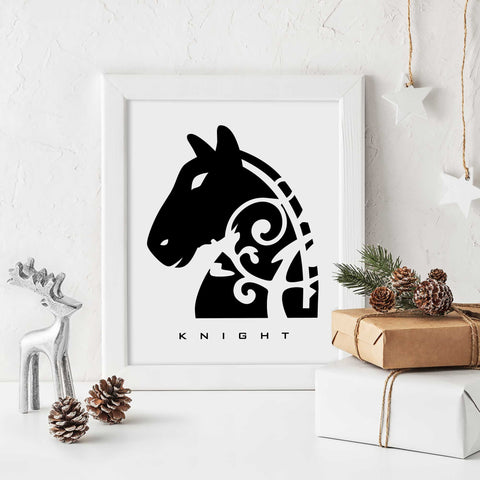 Knight (Horse) Chess Piece Wall Art Download
