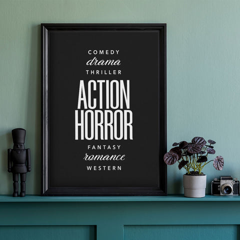 Movie Genres Wall Art Download