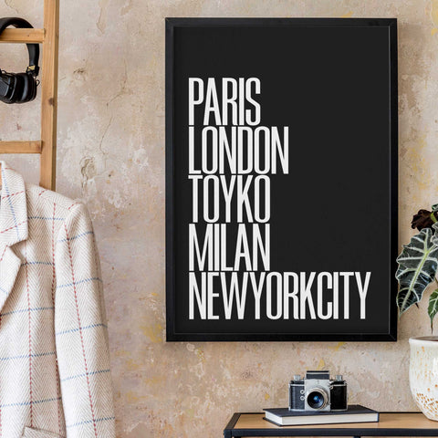 Top Fashion Cities Wall Art Download