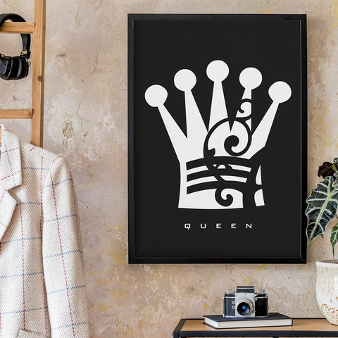 Queen Chess Piece Wall Art Download
