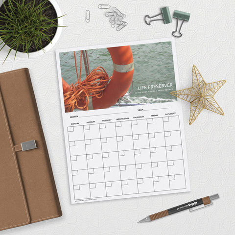 Life Preserver Full Color Desk Style Calendar Download