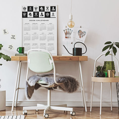 Chess Piece 2026 Wall Calendar Download