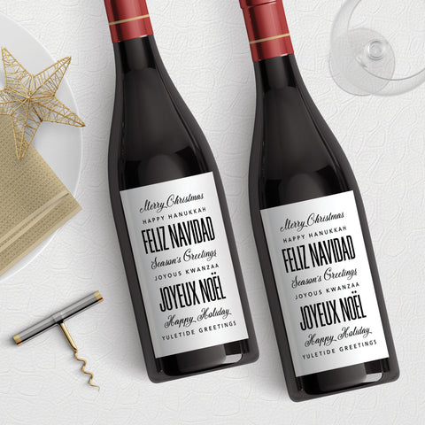 Holiday Greetings Wine Label Download