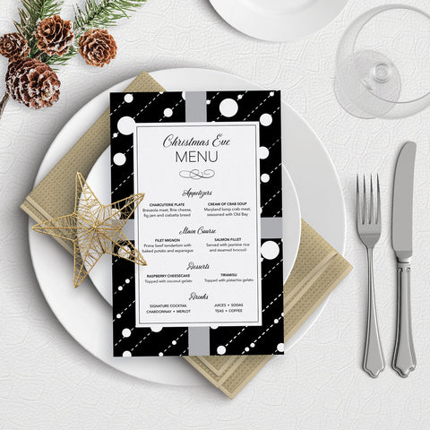 Christmas Holiday Menu Template Download