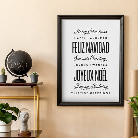 Holiday Greetings Wall Art Download