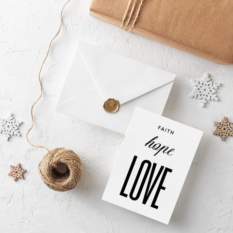 Faith Hope Love Postcard Download