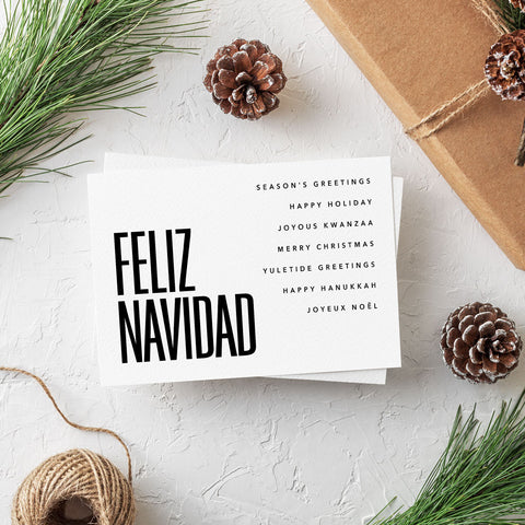 Feliz Navidad Postcard Style 2 Postcard Download