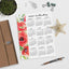 Poppy Flower 2025 Desk or Planner Calendar Download