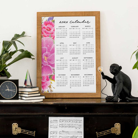 Floral (Side) 2026 Calendar Download