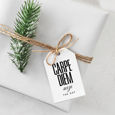 Carpe Diem Seize the Day Gift Tag or Sticker Download