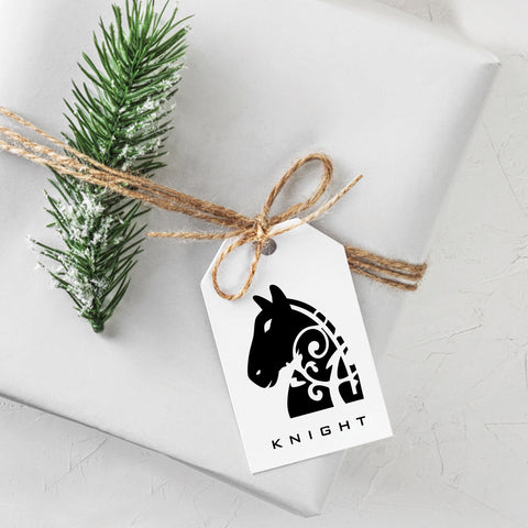 Knight/Horse Chess Piece Gift Tag or Sticker Download