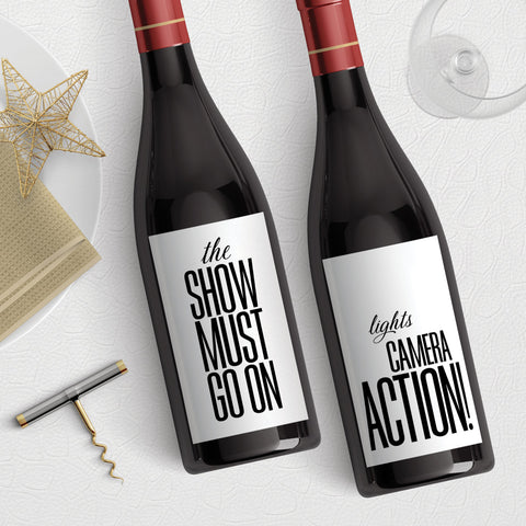 The Show and Lights Camera Wine Label Gift Set Download