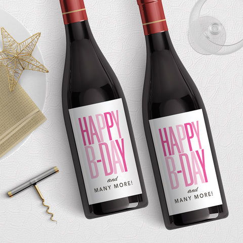 Happy Birthday Wine Label Download