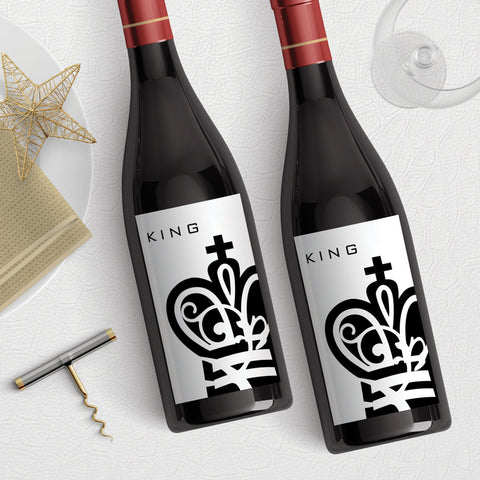 King Chess Piece Wine Label Download