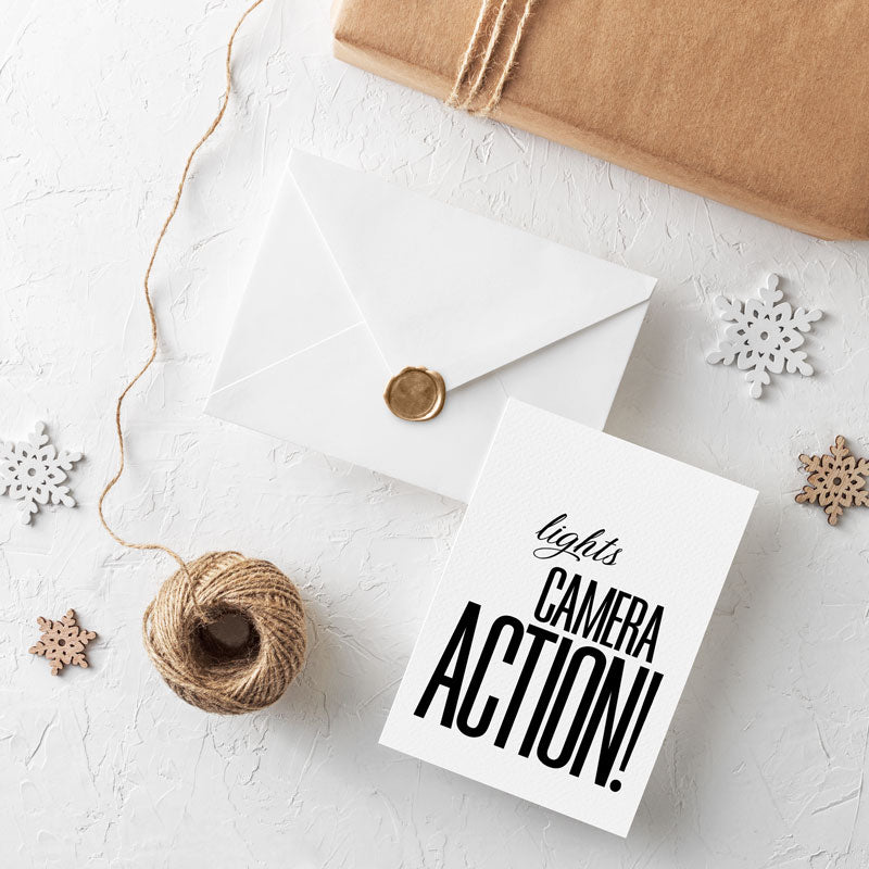 Lights Camera Action Postcard Download - Clay House Designs