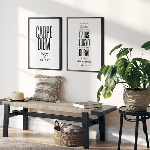 Carpe Diem and Cities Around the World Gift Set Wall Art Download