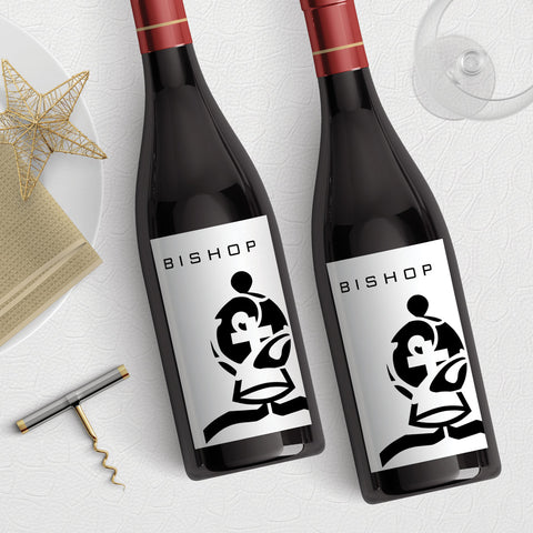 Bishop Chess Piece Wine Label Download