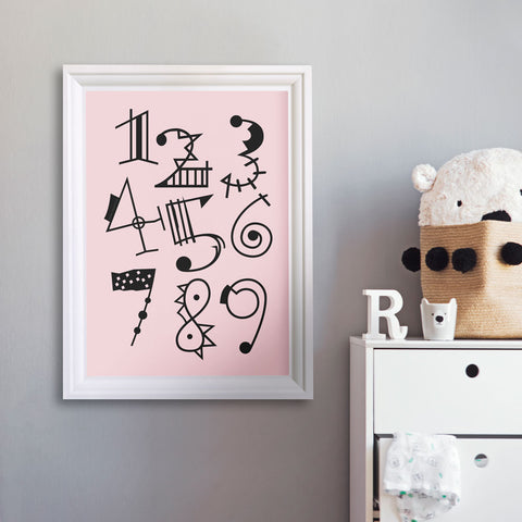 Numbers 1 to 9 Wall Art Download