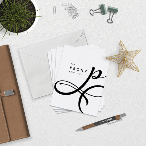 The Peony Boutique Note Cards Download