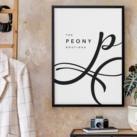 The Peony Boutique Sign Template Download