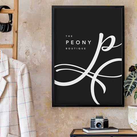 The Peony Boutique Sign Template Download