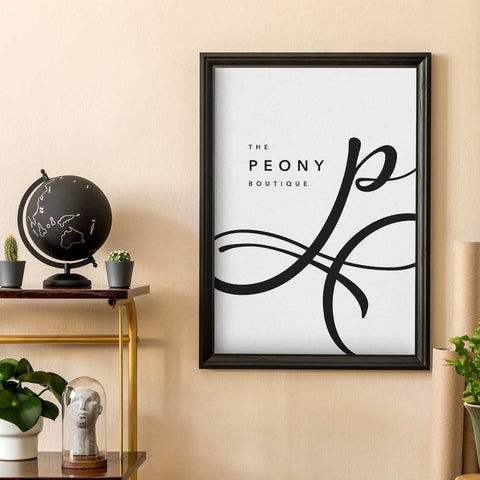 The Peony Boutique Sign Template Download