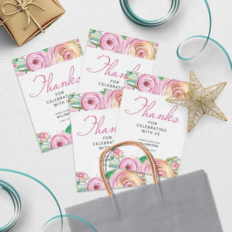 Sweet Rose Thanks so much Gift Bag Stuffers Download