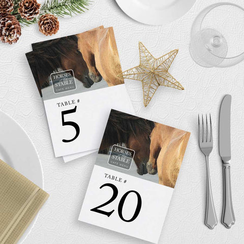 Horses at the Stable Table Numbers 1 to 20 Template Download