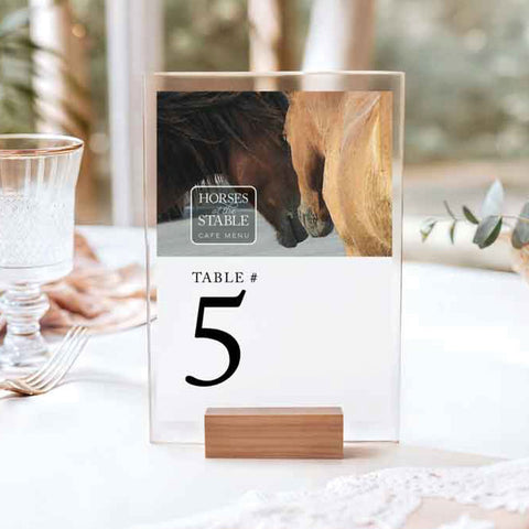 Horses at the Stable Table Numbers 1 to 20 Template Download