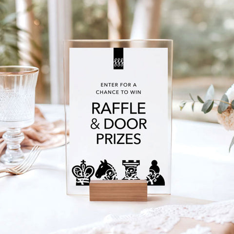Game Night Raffle & Door Prizes Sign Download